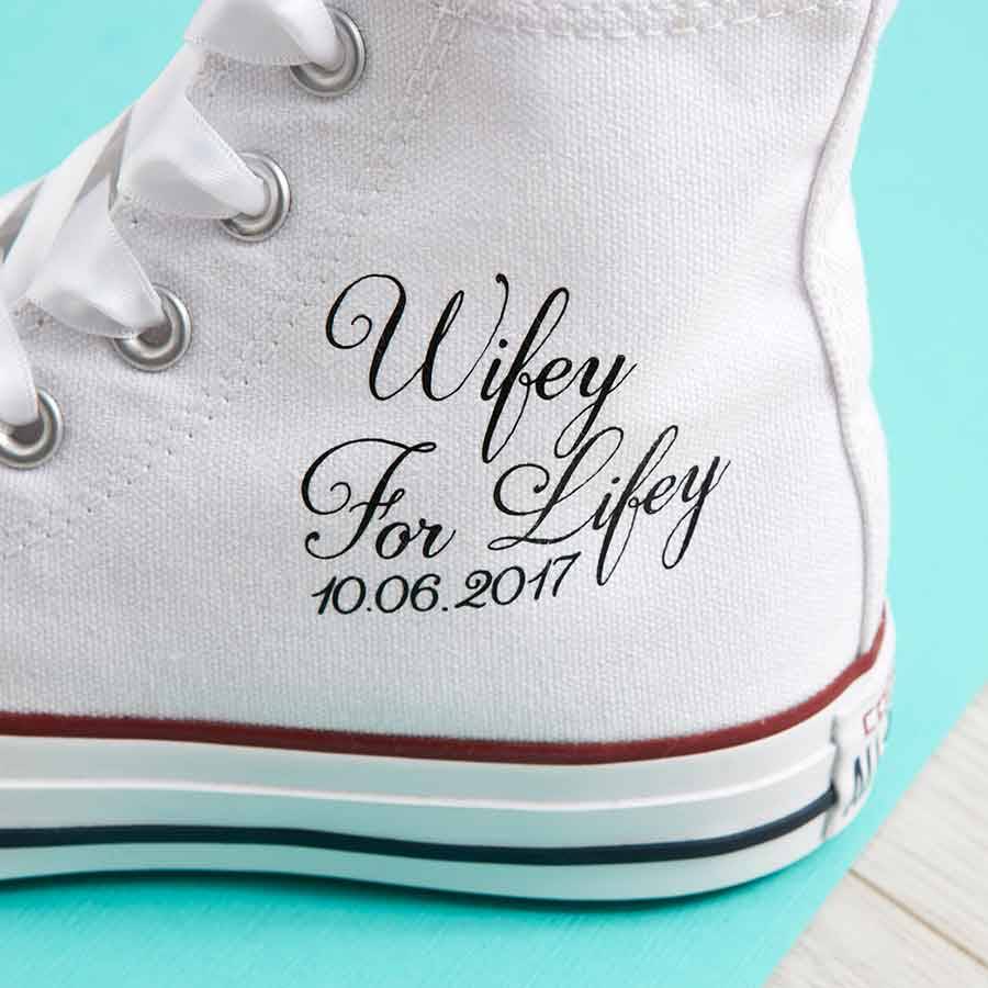 Bride Wedding Converse Shoes Wifey For Lifey By Yeah Boo ...