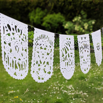Mexican Wedding Decorations Papel Picado Paper Bunting, 8 of 10