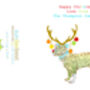 Personalised Printed Map Dog Or Penguin Christmas Card, thumbnail 7 of 7