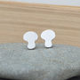 Mushroom Earring Studs In Sterling Silver, thumbnail 1 of 3