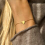 Dainty Heart Bracelet With Birthstone, thumbnail 1 of 12