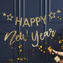 Gold Glitter Happy New Year Bunting Hanging Decoration, thumbnail 1 of 2