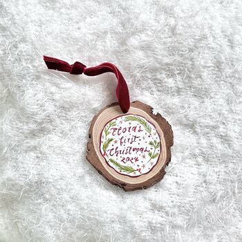 Personalised Baby's 1st Christmas Bauble, 3 of 5