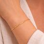 Solid Gold Interval Chain Bracelet, thumbnail 2 of 3