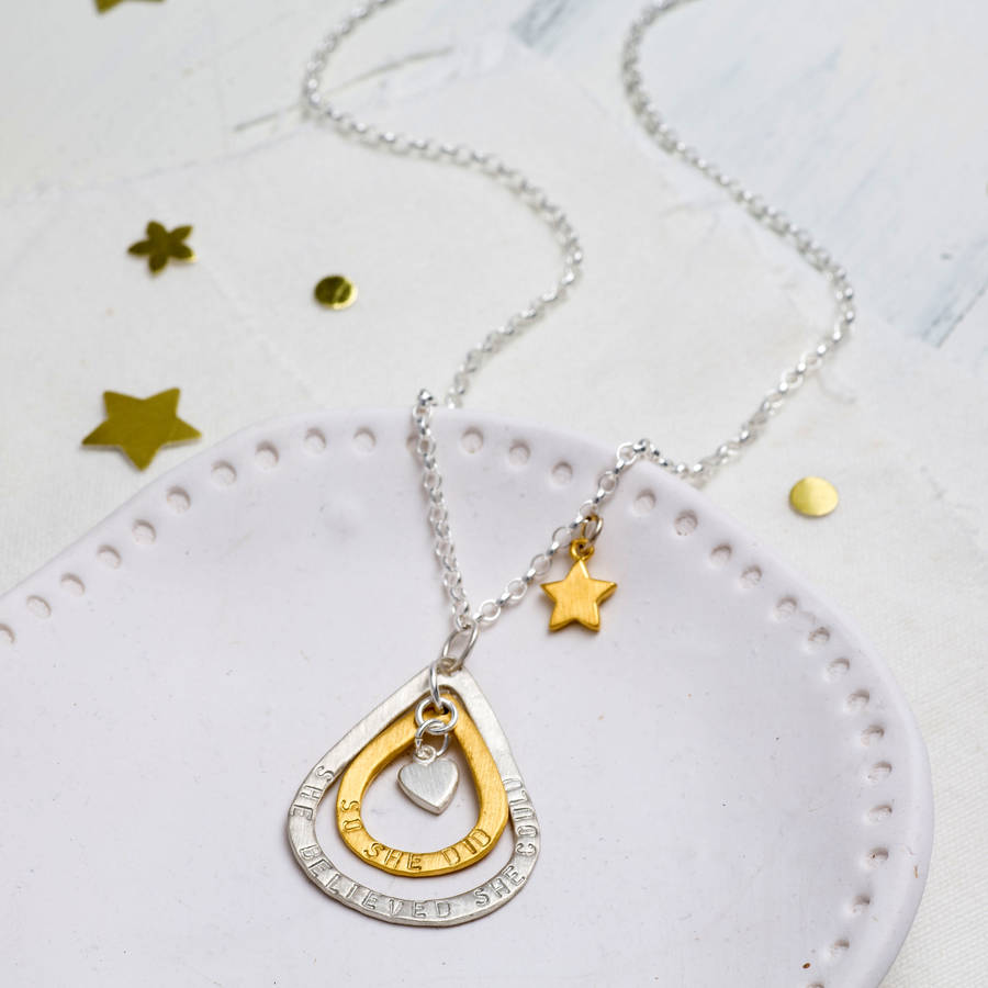 Personalised Teardrop Charm Necklace By Chambers & Beau