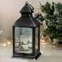 Personalised Christmas Town Black Lantern, thumbnail 1 of 2