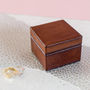 Ladies Personalised Leather Ring Box Square, thumbnail 6 of 9