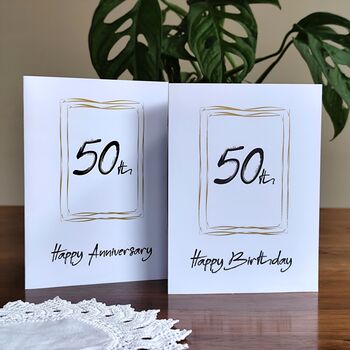 50th Birthday Anniversary Vase With Ceramic Tag, 7 of 8