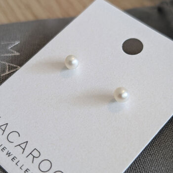 Freshwater Pearl Stud Earrings, 2 of 7