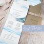 Ocean Road Concertina Wedding Invitations With Integrated RSVP, thumbnail 3 of 7