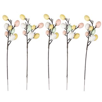 Easter Stems And Egg Decoration Pack Of Five, 2 of 3