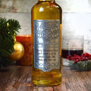 Personalised Xmas Single Malt Whisky With Pewter Label, 2 of 6