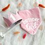 Gingham Dog Birthday Bandana And Hat Set, thumbnail 4 of 11