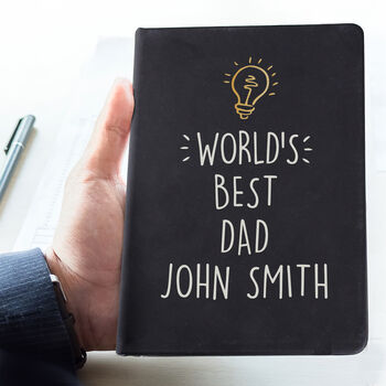 Personalised Light Bulb Hardback Notebook, 3 of 4