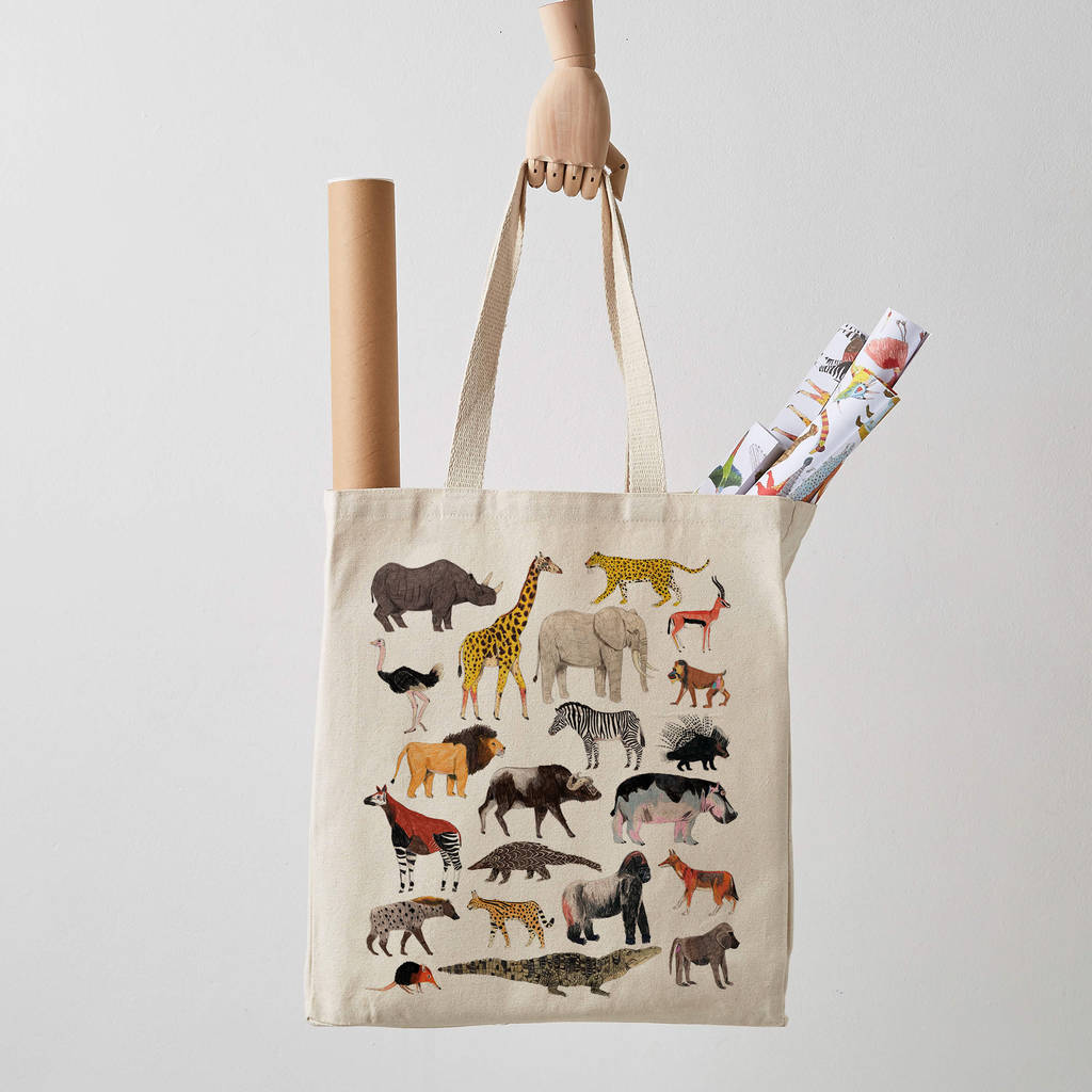 Safari Animals Canvas Tote Bag By James Barker 
