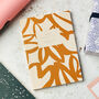 A5 Layflat Notebook In Mustard Floral And Cream, thumbnail 2 of 6