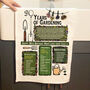 90 Years Of Gardening 90th Birthday Gift Tea Towel, thumbnail 6 of 7