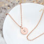 Monogrammed Round Tag Necklace, thumbnail 7 of 12