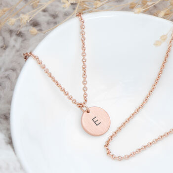 Monogrammed Round Tag Necklace, 7 of 12