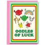 Cute Good Luck Card Lucky Charms Symbols, thumbnail 1 of 4