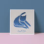 Blue Catisse Cat Artist Greetings Card, thumbnail 1 of 4