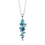 Blue Topaz Scatter Pendant Necklace In 9ct Gold, thumbnail 1 of 2
