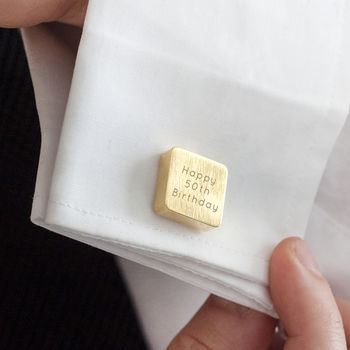 Solid Square Personalised Cufflinks, 11 of 12