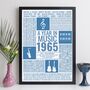 Personalised 60th Birthday Print 1965 Music Year Gift, thumbnail 6 of 11