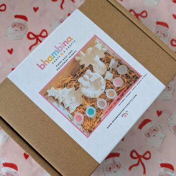 Paint Your Own Christmas Plaster Shapes Gift Box No.One, 4 of 6