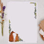 A4 Letter Writing Paper With Foxes And Florals, thumbnail 1 of 4