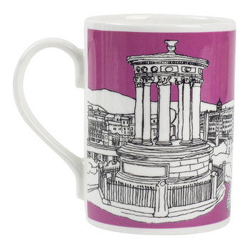 Edinburgh Calton Hill Mug Pink, 2 of 3