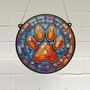 A Paw Print Stained Glass Effect Suncatcher, thumbnail 1 of 5