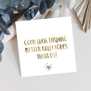 Funny Good Luck Leaving Card By Prints279