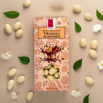 White Chocolate Tiramisu Almonds, Palm Oil Free, 150g Pack Of Three, 4 of 5