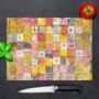 Patchwork Delight Textured Glass Chopping Boards, thumbnail 1 of 8