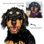 Personalised Hand Drawn Pet Portrait Deluxe Christmas Stocking, thumbnail 2 of 8