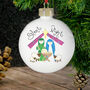 Personalised Nativity Silent Night Bauble, thumbnail 1 of 4