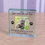 '… Left Paw Prints On Our Hearts' Pet Memory Photo Glass Token, thumbnail 1 of 2