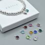 Sterling Silver Stretch Bracelet With Birthstone, thumbnail 1 of 4