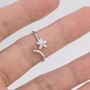 Cz Flower Open Ring In Sterling Silver, thumbnail 6 of 12