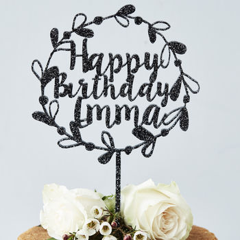 Personalised Floral Birthday Cake Topper, 10 of 11