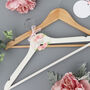 Personalised Clear Wedding Hanger Pink Rose, thumbnail 5 of 6