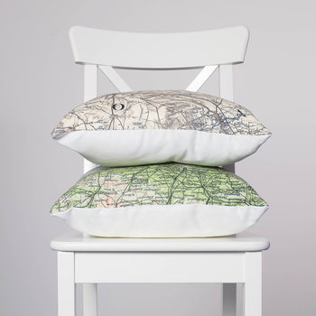 Personalised Vintage Map Cushion, 3 of 8