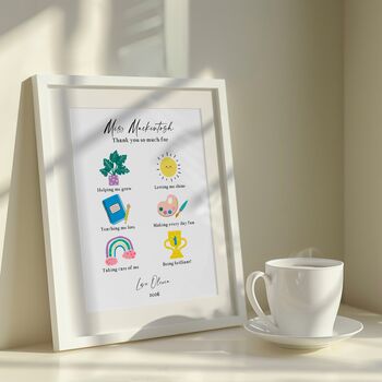 Thank You So Much Teacher Print Personalised Teacher Gift, 6 of 11