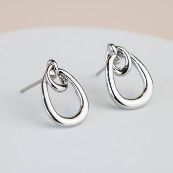 Silver Geometric Stud Earrings For Everyday Suits, 4 of 6