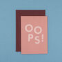 'Oops!' Funny Sorry And Get Well Card, thumbnail 2 of 4