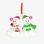 Snowmen Christmas Tree Decoration With Personalised Name, thumbnail 2 of 2