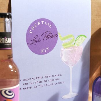 Personalised Love Potion Colour Changing Cocktail Kit, 6 of 7