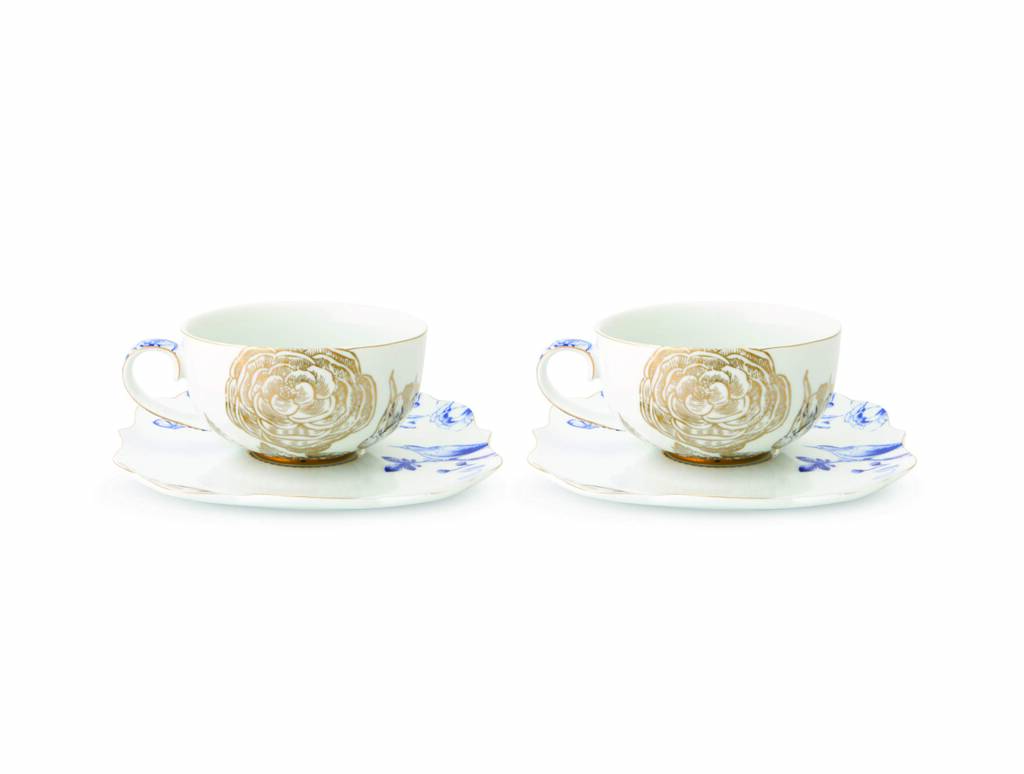 Pip Studio Royal White Gift Set Two Cups And Saucers
