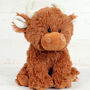 Scottish Highland Brown Cow Mummy And Baby Set, thumbnail 2 of 9